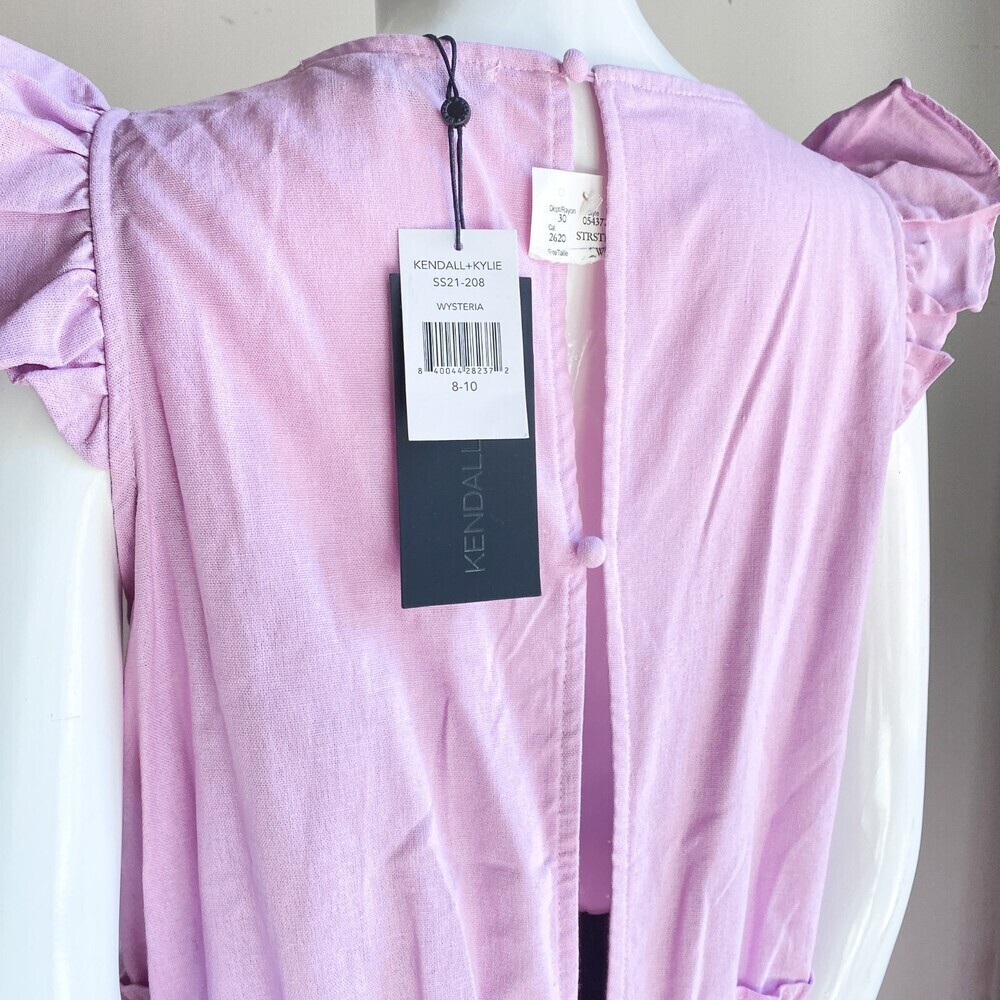 NWT Kendall And Kylie Lavender Tiered Sleveless Boho Maxi Dress 8/10 - Picture 5 of 7